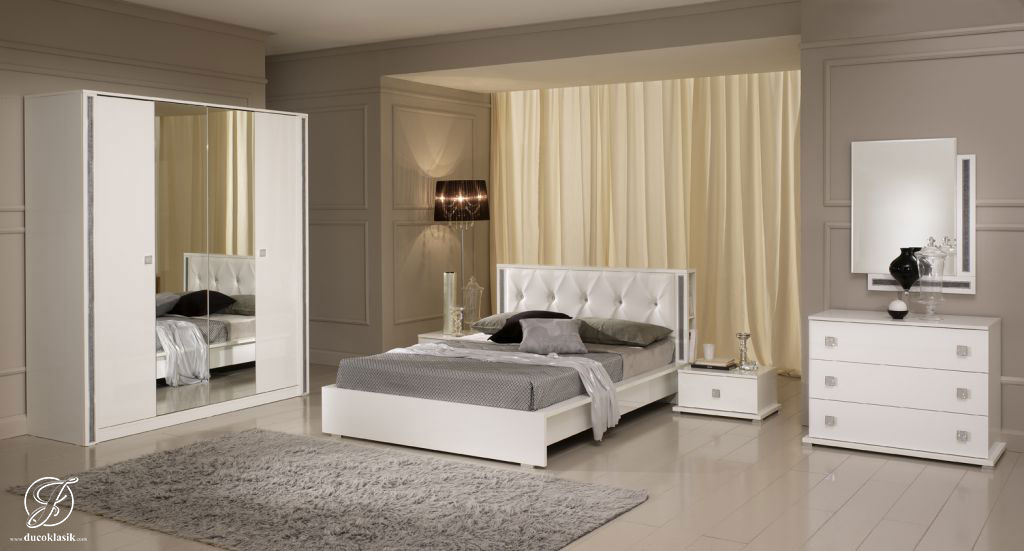 Jual Set Kamar Tidur Duco Putih Minimalis Modern Furniture Duco Klasik