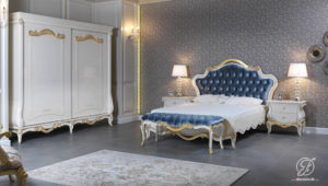 Set Kamar Tidur Duco Ukir Itali Klasik