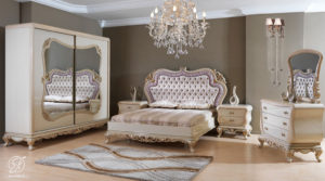 Set Kamar Tidur Mewah Genoa Duco Ukir