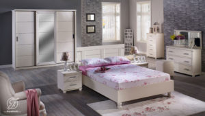 Set Kamar Tidur Minimalis Duco Putih Modern
