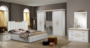 Set Kamar Tidur Modern Mahkota Duco Emas