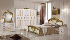 Set Kamar Tidur Ukir Napoli Duco Emas