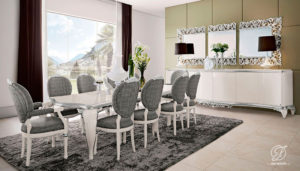 Set Meja Makan Duco Baroque Modern