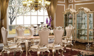 Set Meja Makan Duco Ukir Victoria Klasik