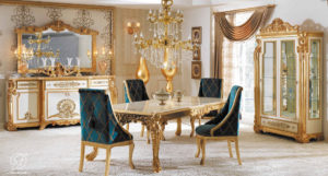 Set Meja Makan Klasik Ukir Milas New