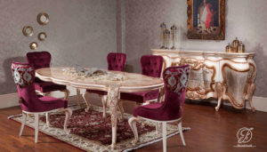 Set Meja Makan Modern Duco Kayra