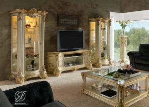 Set Bufet TV Duco Ukir French Classic