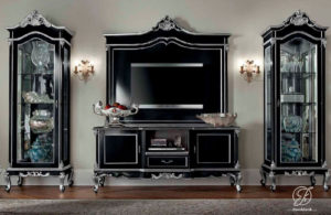 Set Bufet TV Klasik Italian Duco Black