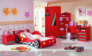 Set Kamar Anak Modern Mobil Balap F1