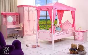 Set Kamar Tidur Anak Cantik Duco Pink