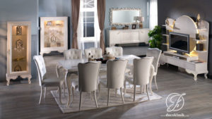 Set Meja Makan Minimalis Louis Putih