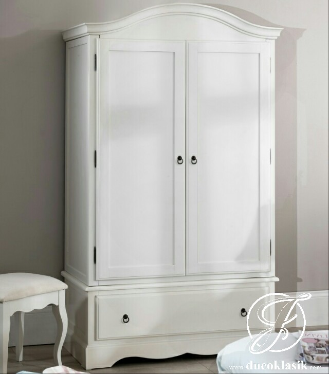Jual Lemari Minimalis 2 Pintu Cat Duco Putih Furniture 
