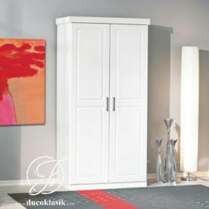 Lemari Pakaian Minimalis Putih 2 Pintu