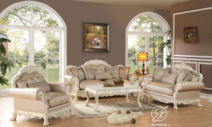 Set Kursi Sofa Tamu Putih Duco Dresden