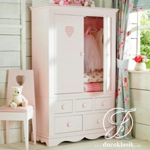 Lemari Anak Perempuan Cantik Minimalis 2 Pintu