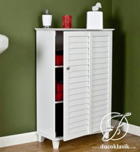 Lemari Baju Anak Minimalis 2 Pintu Duco Putih