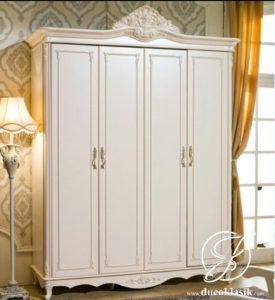 Lemari Pakaian 4 Pintu Ukir Duco Prancis