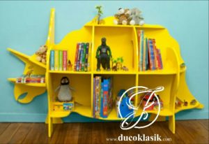 Rak Buku Anak Berkarakter Bentuk Badak