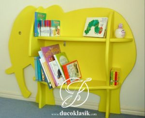 Rak Buku Anak Berkarakter Bentuk Gajah