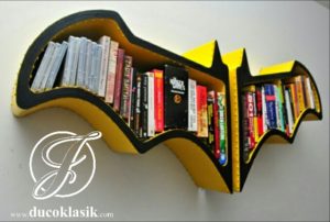 Rak Buku Dinding Minimalis Berkarakter Batman