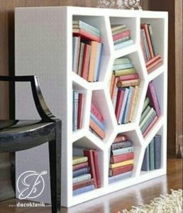 Rak Buku Minimalis Pendek Unik Kreatif