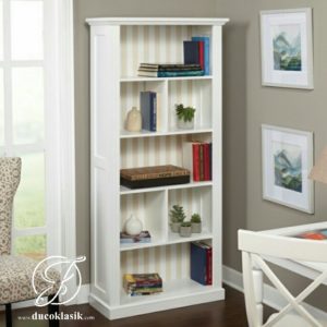 Rak Buku Sederhana Minimalis Duco Putih