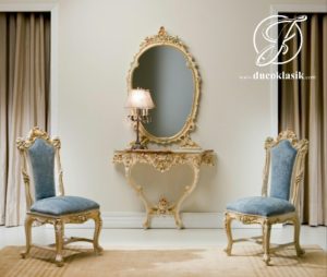 Set Meja Console Ukir Mewah Eropa Classic