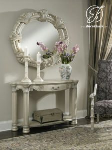 Set Meja Konsol Cermin Duco Carlo Mewah