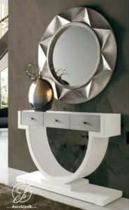 Set Meja Konsol Cermin Minimalis Bolonia Modern