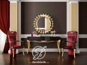Set Meja Konsol Modern Ukir Arabian Mewah