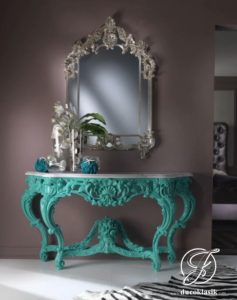 Set Meja Konsol Pigura Ukir Klasik Terbaru