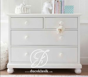 Baby Tafel Minimalis Putih 4 Laci