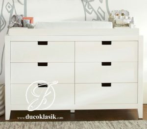 Baby Tafel Minimalis Putih 6 Laci