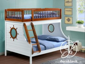 Tempat Tidur Anak Tingkat Minimalis Desain Perahu
