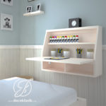 Meja Belajar Lipat Gantung Tempel Dinding