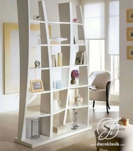 Rak Buku Penyekat Ruang Minimalis Modern