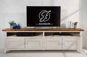 Bufet TV Minimalis Klasik 4 Laci Pintu