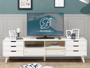 Meja TV Minimalis Modern Full Laci